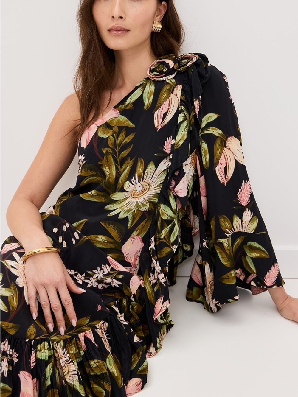 FARM Rio
One Shoulder Ruffled Maxi Dress S - Picture 3 of 4